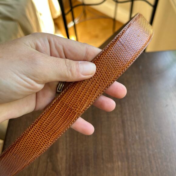 NWOT l.magnin vintage genuine lizard brown women’s size small belt - Picture 8 of 12